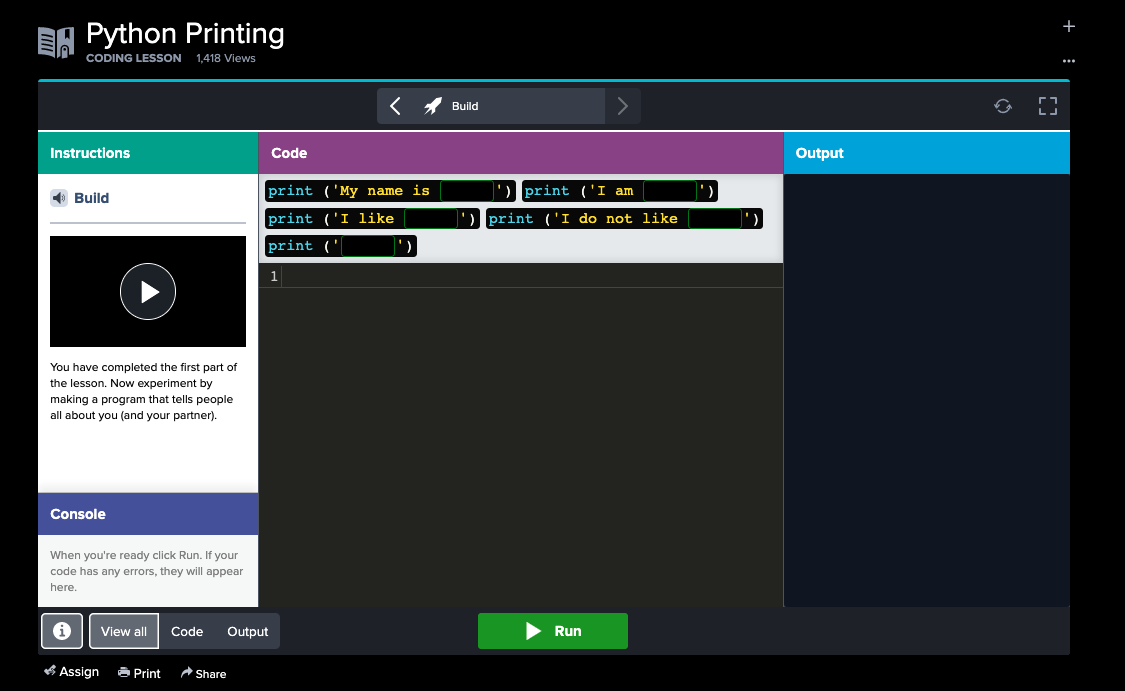 Python Coding – Discovery Education Help Center