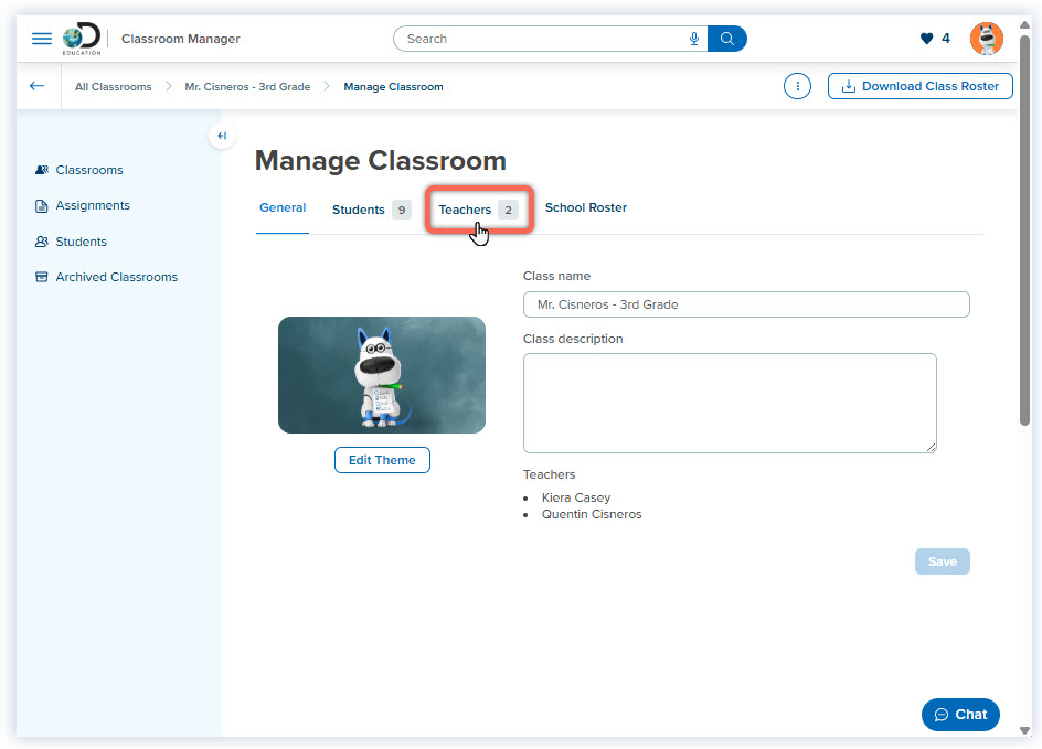 DE_Classroom Manager_Classroom Selected_Select Teachers_Cisneros_2 Teachers.jpg