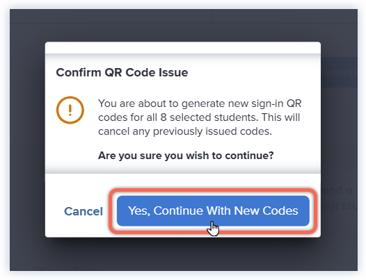 DE_Teacher _Bulk Generate QR Code window_confirm generate codes_Cisneros.png